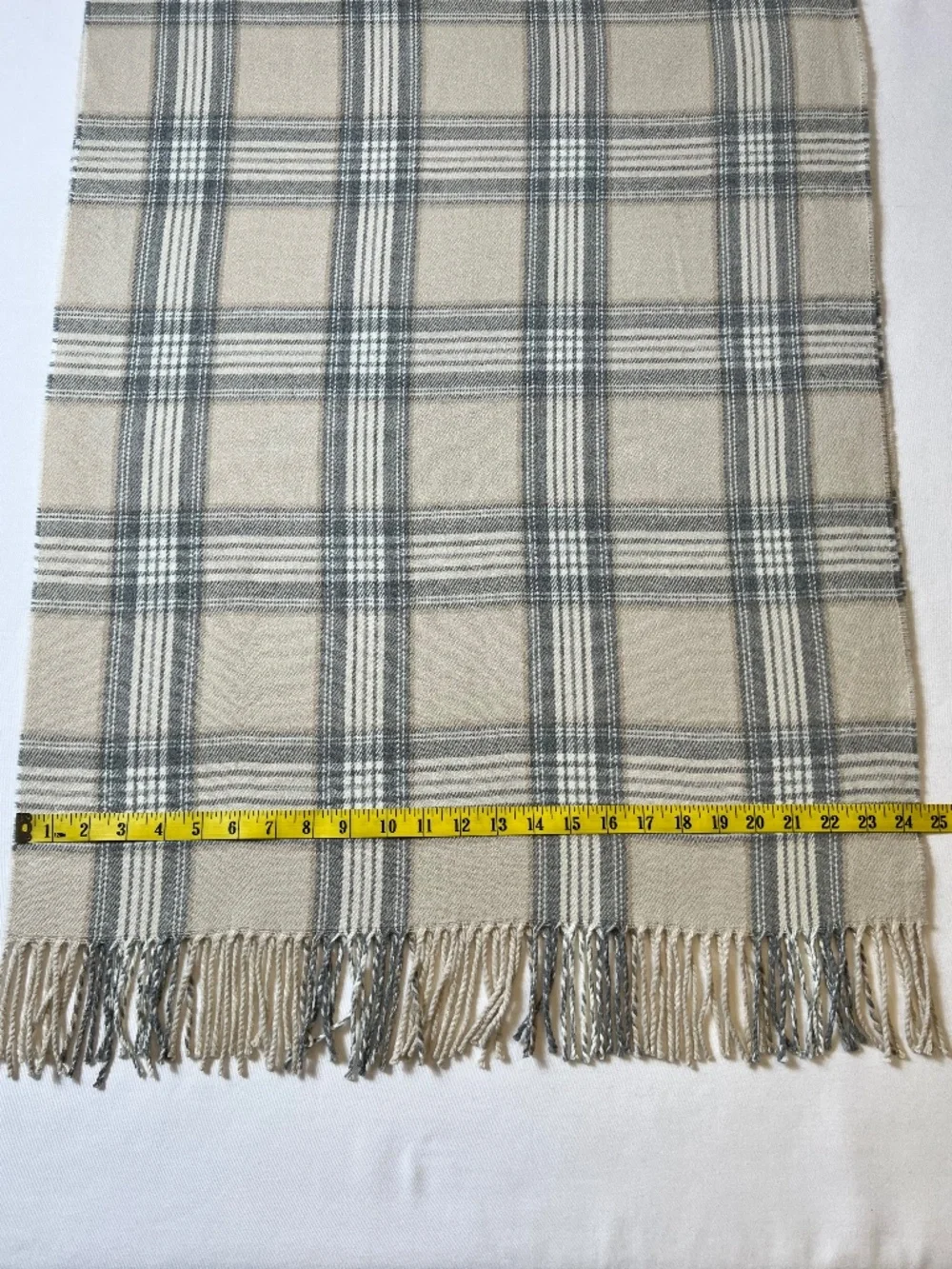 *FIRM PRICE* J. Crew Factory Plaid Fringed Oversized Scarf / Wrap